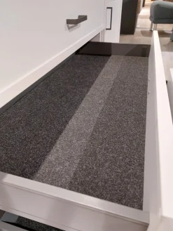 Global Wohnwände & Tv-Lowboards|Wohnwand Caseda Lack Weiß Absetzung Wildeiche Furniert Griff Schwarz