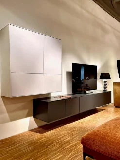 Contur Wohnwände & Tv-Lowboards|Wohnwand Casello Lack Matt Anthrazit Und Steingrau Mit TipOn Öffnung