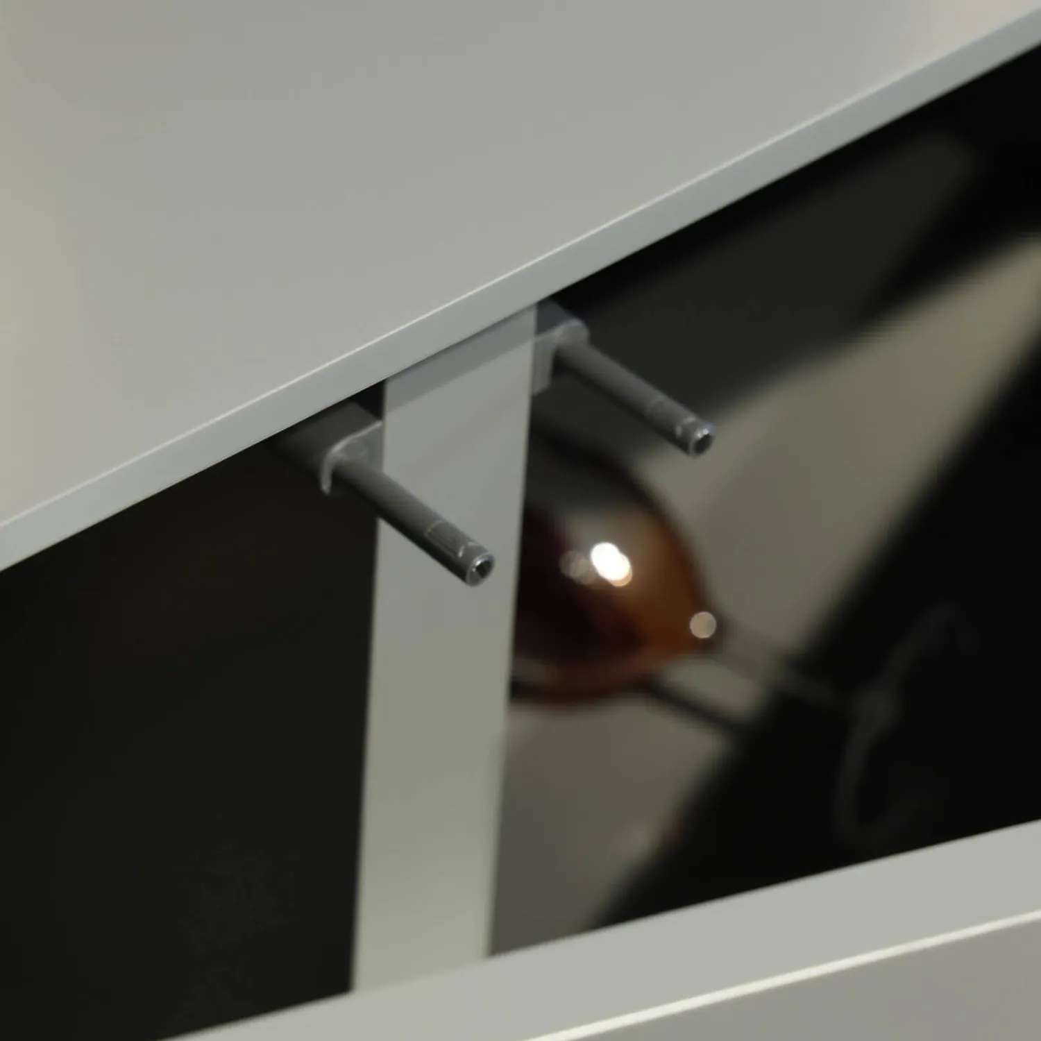 Contur Wohnwände & Tv-Lowboards|Wohnwand Catona Glattlack Onyxgrau Grau Klarglas Optiwhite Inklusive Beleuchtung