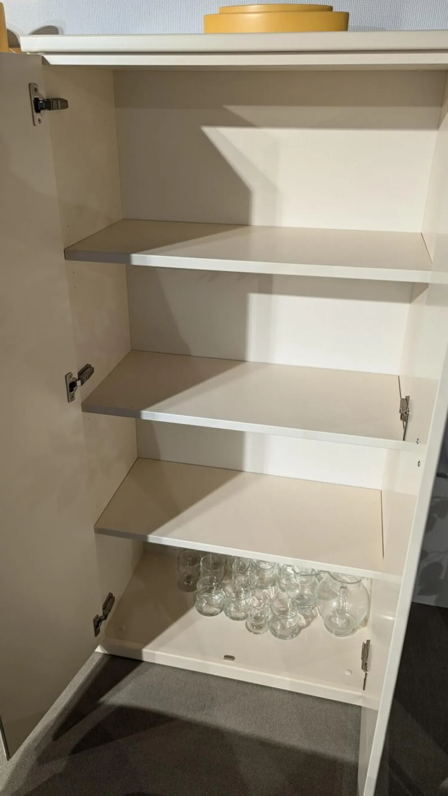 Rietberger Möbelwerke Wohnwände & Tv-Lowboards|Wohnwand Cremona Front Lack Crema Hochglanz Cremeweiß Korpus Lack Crema Matt Inklusive Beleuchtung