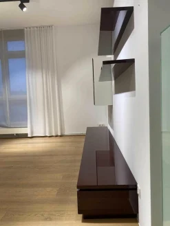 Interlübke Wohnwände & Tv-Lowboards|Wohnwand Cube Gap Lack Hochglanz Aubergine