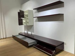 Interlübke Wohnwände & Tv-Lowboards|Wohnwand Cube Gap Lack Hochglanz Aubergine