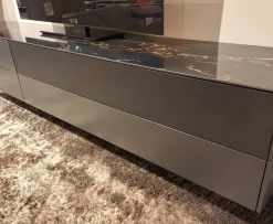 Sudbrock Wohnwände & Tv-Lowboards|Wohnwand Cubo Game Lack Matt Cosmos Grau Nussbaum Natur