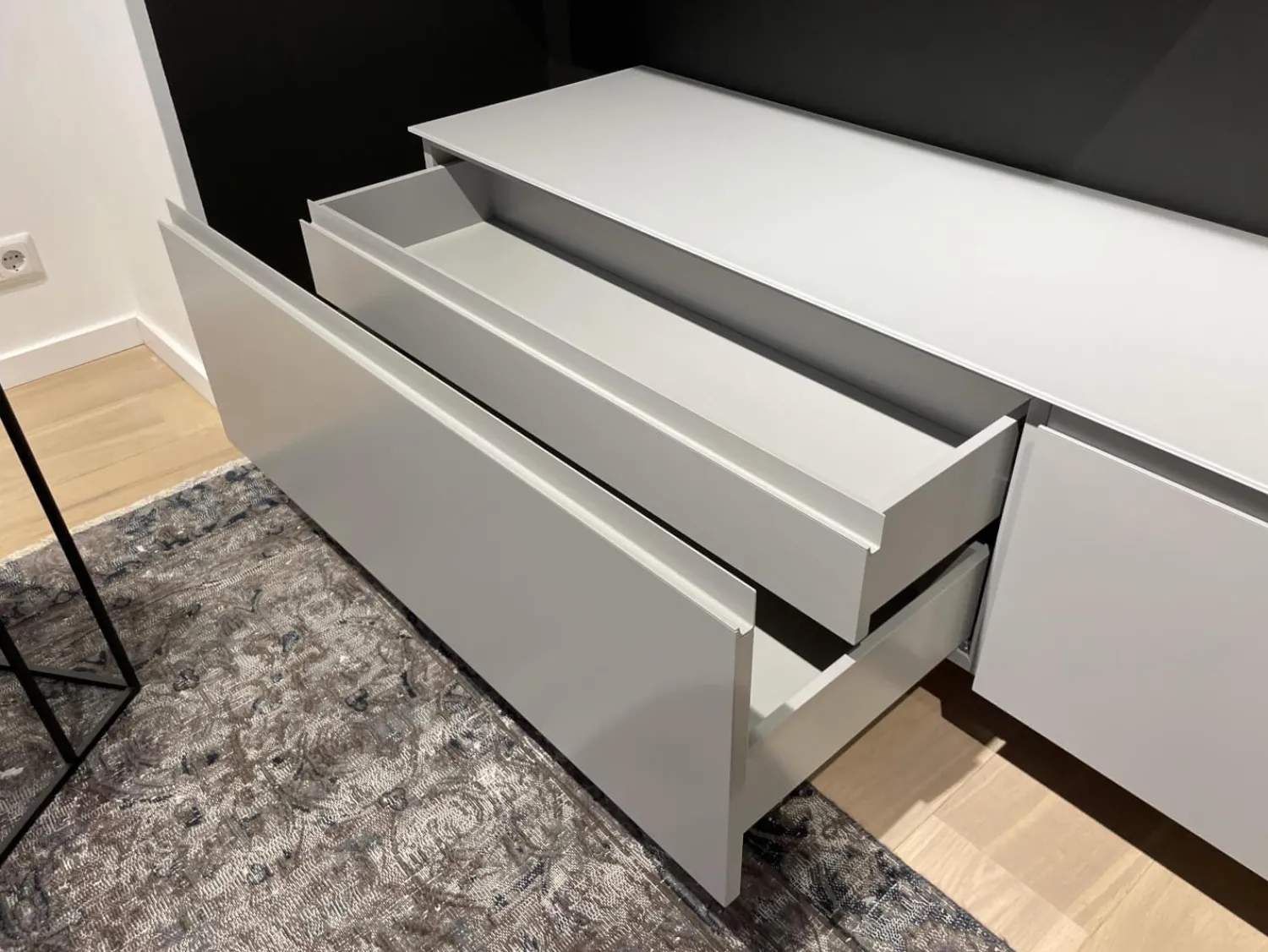 Sudbrock Wohnwände & Tv-Lowboards|Wohnwand Cubo Lack Canagrau Mit Eiche Anthrazit Gebeizt