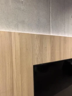 Team 7 Wohnwände & Tv-Lowboards|Wohnwand Cubus Pure 32 Eiche Weiß Geölt Farbglas In Naturweiß Kiesel Grau Und Graphitgrau Mit Beleuchtung Und TV-Halteplatte