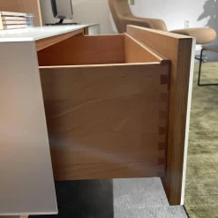 Team 7 Wohnwände & Tv-Lowboards|Wohnwand Cubus Pure Volholz Eiche Weiß Geölt Glas Pearl Matt Mit Touchbeschlag