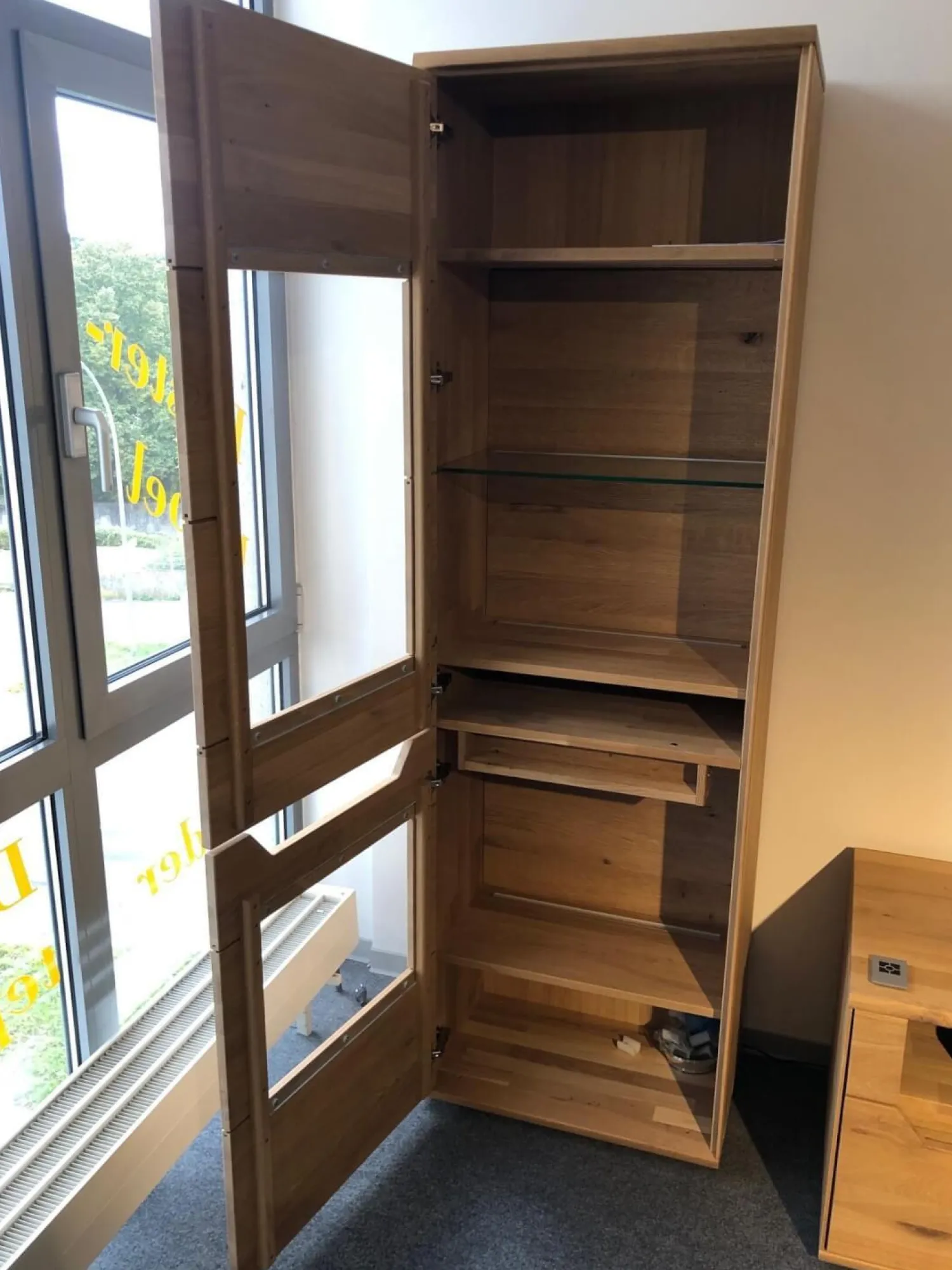 Decker Wohnwände & Tv-Lowboards|Wohnwand Divano Ausführung Wildeiche Massiv Oberfläche Bianco Geölt