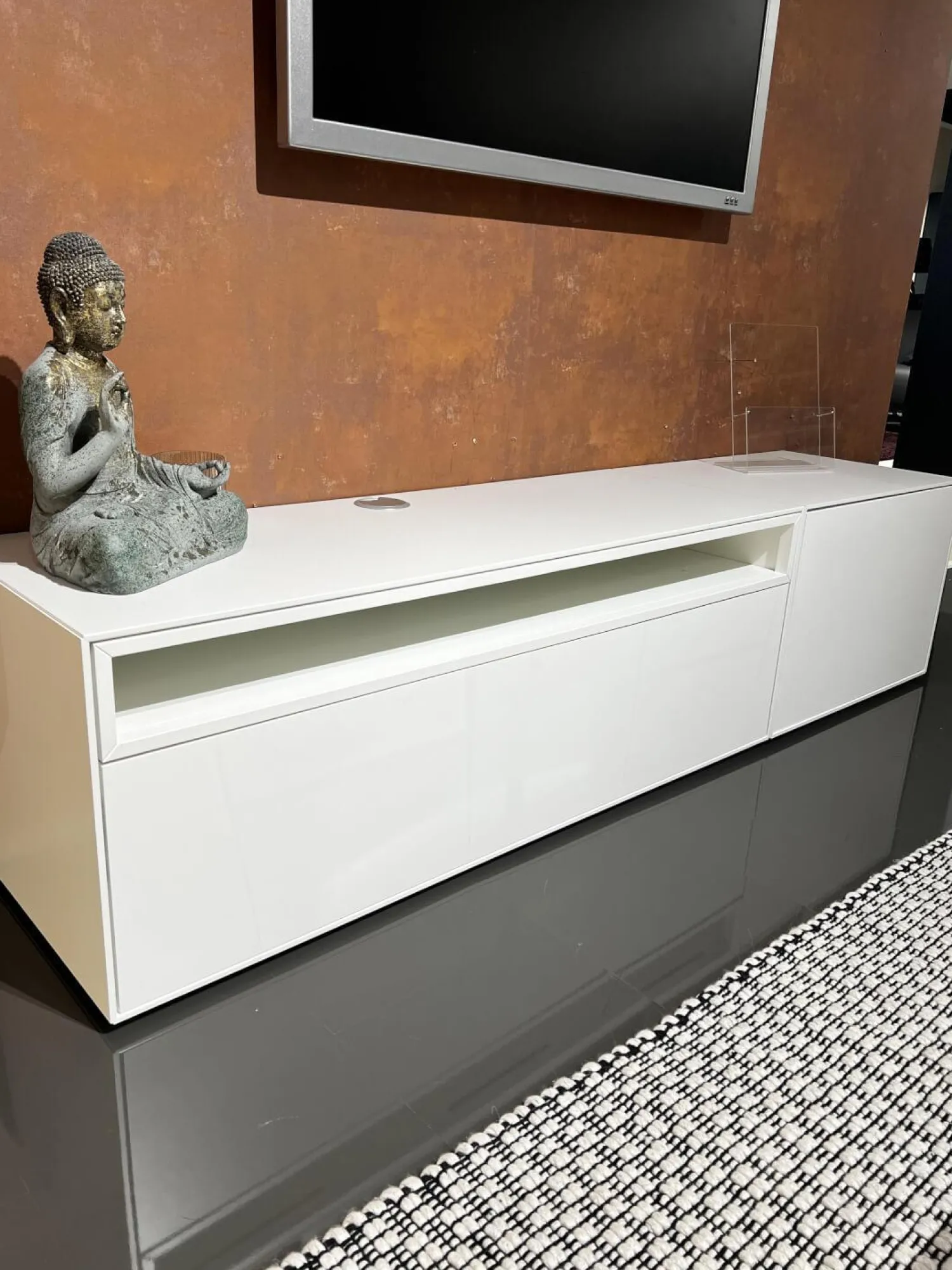 Hülsta Wohnwände & Tv-Lowboards|Wohnwand Easy Lack Reinweiß Absetzung Natureiche Inklusive Wand Steckbord Time