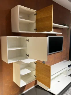 Hülsta Wohnwände & Tv-Lowboards|Wohnwand Easy Lack Reinweiß Absetzung Natureiche Inklusive Wand Steckbord Time