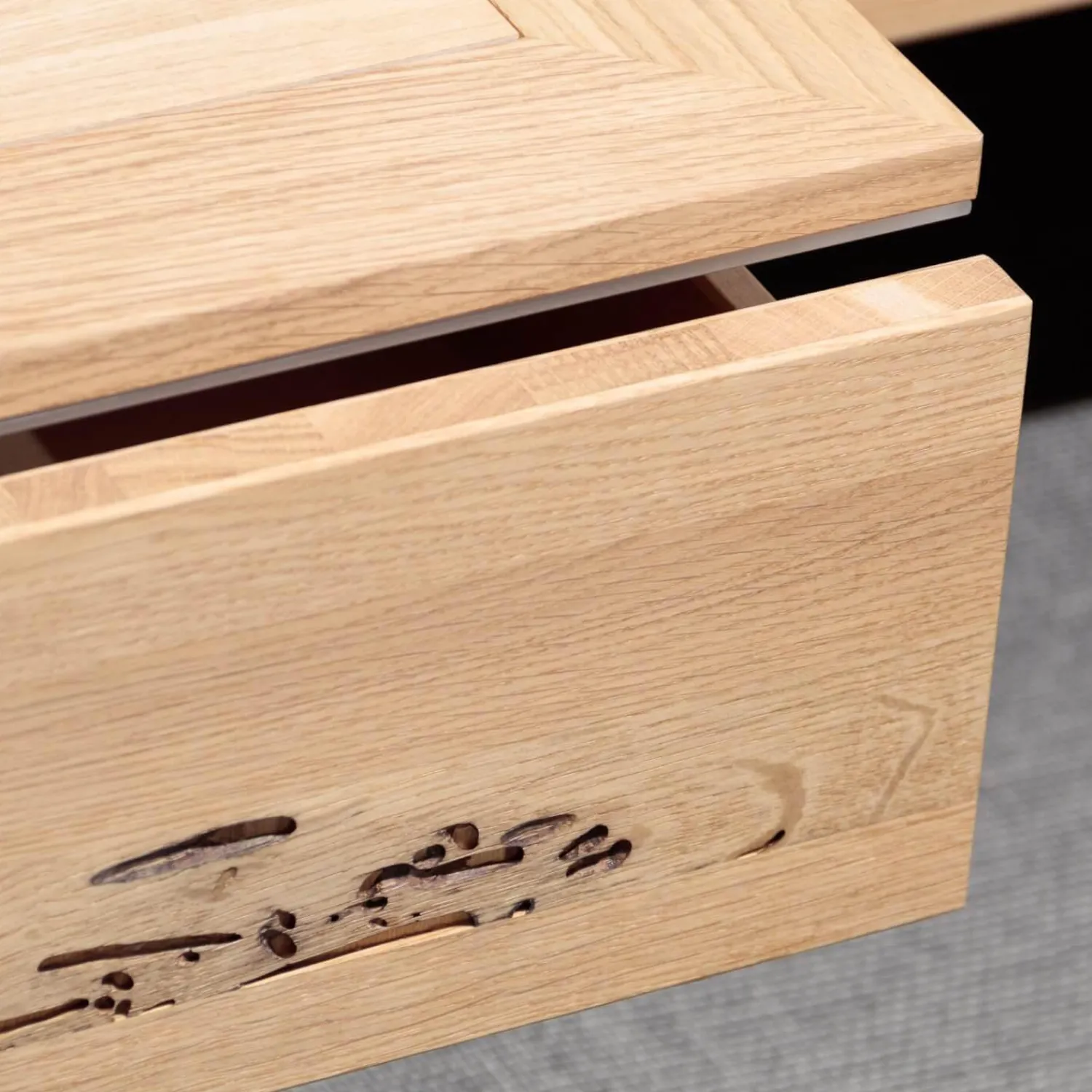 Team 7 Wohnwände & Tv-Lowboards|Wohnwand Eiche Natur Farbglas Weiß Matt Inklusive Beleuchtung Mit Fernbedienung