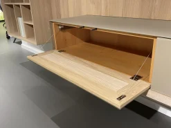 Team 7 Wohnwände & Tv-Lowboards|Wohnwand Eiche Weißöl Farbglas Graphitgrau Mit Wandpaneelen