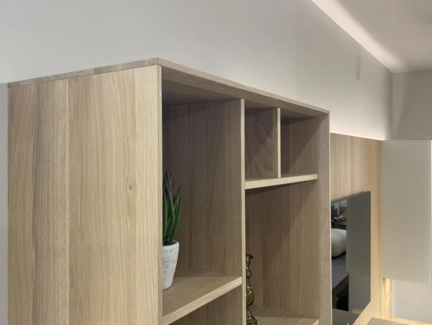 Team 7 Wohnwände & Tv-Lowboards|Wohnwand Eiche Weißöl Farbglas Graphitgrau Mit Wandpaneelen