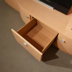 Gwinner Wohnwände & Tv-Lowboards|Wohnwand Evita Ahorn Light Griff Chrom Matt Ohne Fernseher