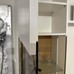 Hülsta Wohnwände & Tv-Lowboards|Wohnwand Fena Wohnen Lack Reinweiss Akzent Balkeneiche Mit Beleuchtung Und Funkfernbedienung