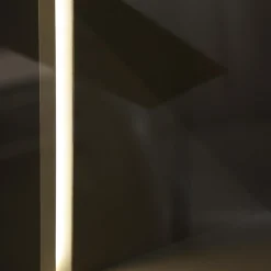 Rietberger Möbelwerke Wohnwände & Tv-Lowboards|Wohnwand Flair Rahmenfarbe Eiche Sand Lack Terra Grau Griff T8 Edelstahlfarbig Mit LED Beleuchtung