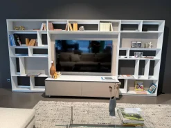 B&B Italia Wohnwände & Tv-Lowboards|Wohnwand Flat C Lack Satiniert Gips Weiß Und Wüstenfarben Beige