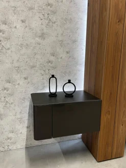 Hülsta Wohnwände & Tv-Lowboards|Wohnwand Gentis Lack HGL-Seidengrau eramik Storm Nero Kernnussbaum Naturstamm