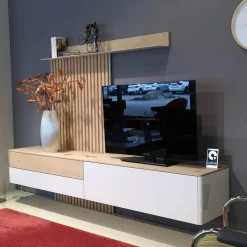 Sudbrock Wohnwände & Tv-Lowboards|Wohnwand Goya Glattlack Blütenweiß Ohne Lamellenpaneel