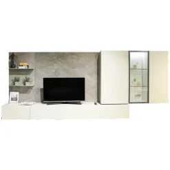 Presotto Wohnwände & Tv-Lowboards|Wohnwand I ModulART Grigio Calce Weiß