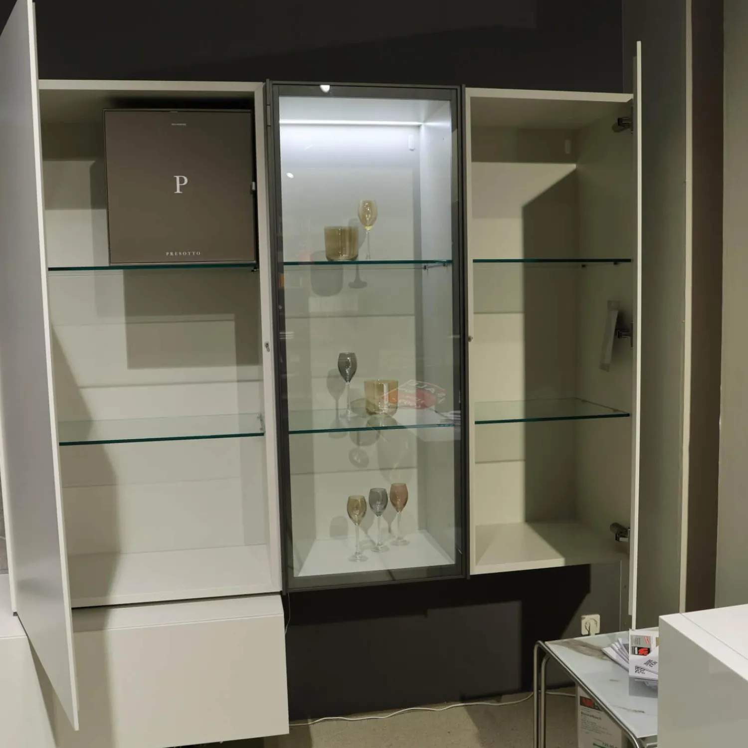 Presotto Wohnwände & Tv-Lowboards|Wohnwand I ModulART Grigio Calce Weiß