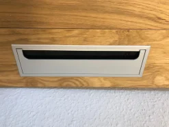 Schröder Franz Wohnwände & Tv-Lowboards|Wohnwand Kitzalm Solid Plus K050 Kernasteiche Natur Furniert Gebürstet Akzentglas Schiefer Grau Inklusive Beleuchtung