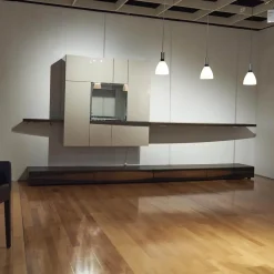 Gwinner Wohnwände & Tv-Lowboards|Wohnwand Lack Hochglanz Grau Räuchereiche Inklusive Beleuchtung