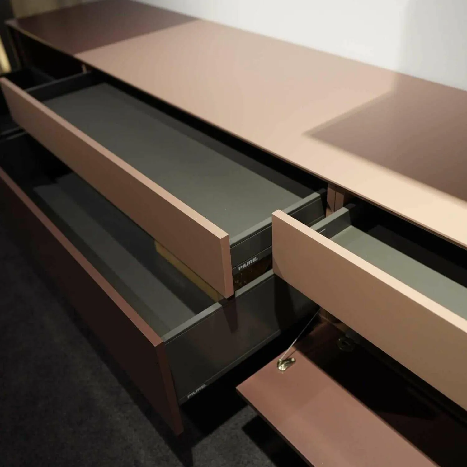 Piure Wohnwände & Tv-Lowboards|Wohnwand Lack P40 Rosewood