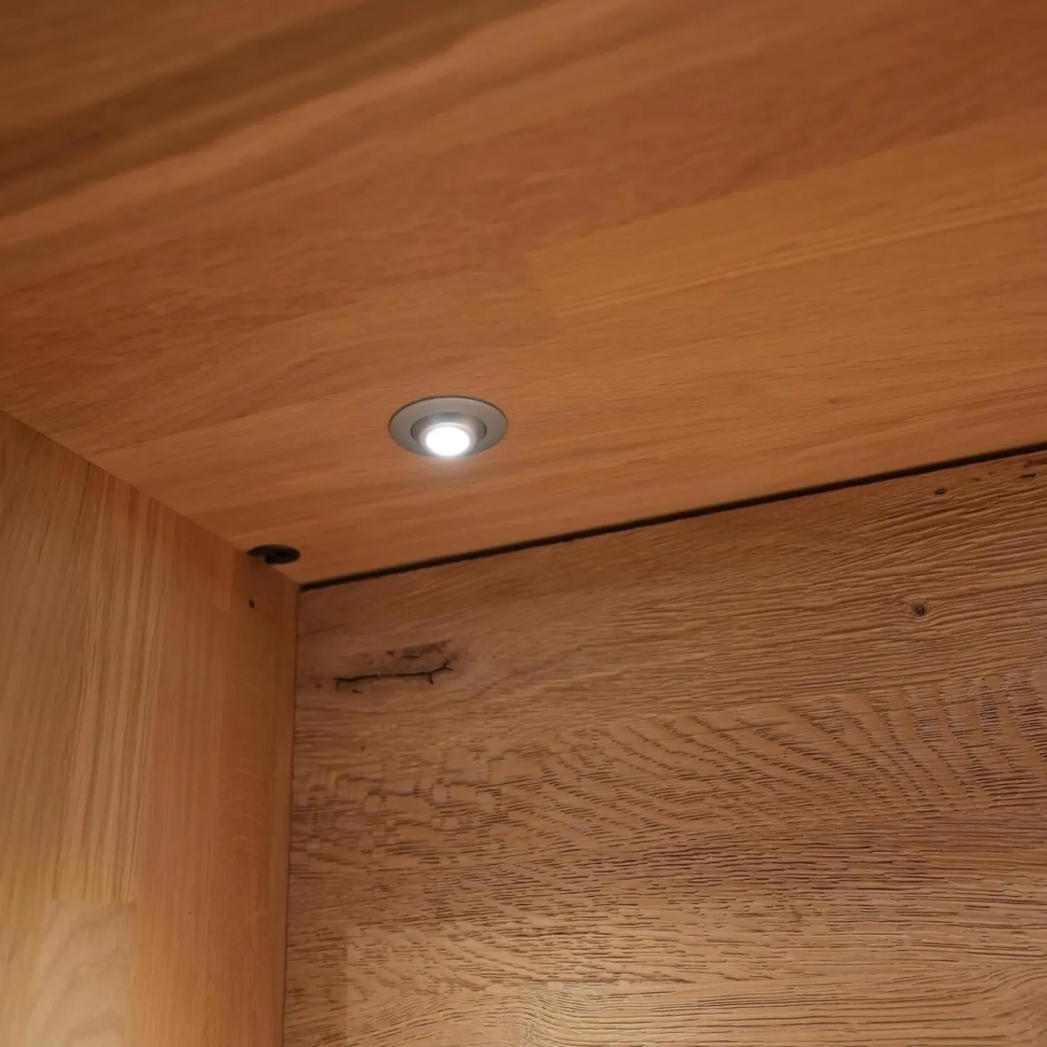 Decker Wohnwände & Tv-Lowboards|Wohnwand Lavaro Wildeiche Bianco Massiv Geölt Mit Sideboard Und Beleuchtung Ohne Fernseher