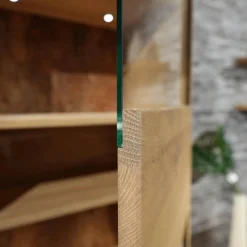 Decker Wohnwände & Tv-Lowboards|Wohnwand Lavaro Wildeiche Bianco Massiv Geölt Mit Sideboard Und Beleuchtung Ohne Fernseher