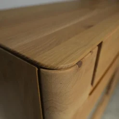 Decker Wohnwände & Tv-Lowboards|Wohnwand Lavaro Wildeiche Bianco Massiv Geölt Mit Sideboard Und Beleuchtung Ohne Fernseher