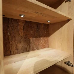 Decker Wohnwände & Tv-Lowboards|Wohnwand Lavaro Wildeiche Bianco Massiv Geölt Mit Sideboard Und Beleuchtung Ohne Fernseher