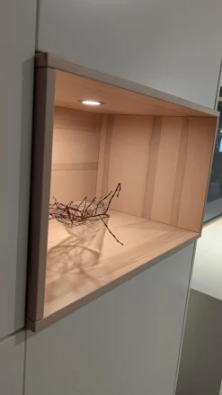 Rietberger Möbelwerke Wohnwände & Tv-Lowboards|Wohnwand Lennon 47018 Lack Weiß Matt Absetzungen Kristallbuche Mit LED Beleuchtung Und TV Halterung Ohne Fernseher