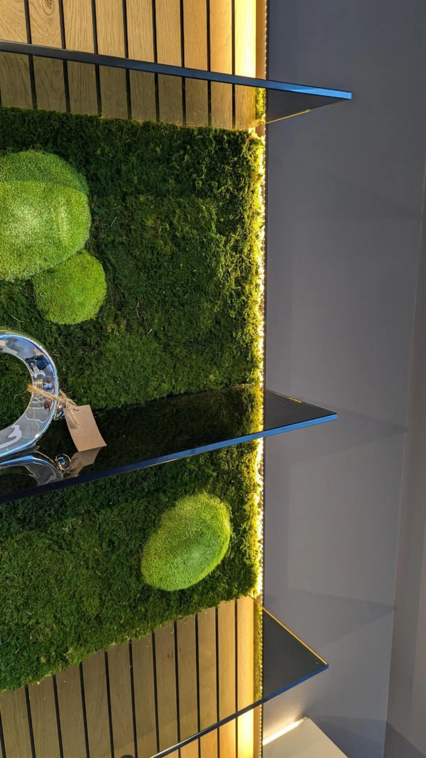 Gwinner Wohnwände & Tv-Lowboards|Wohnwand Linera Lack Seidenmatt Weiß Akzente Wildeiche Natur Mit LED Beleuchtung