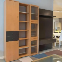 Gruber & Schlager Wohnwände & Tv-Lowboards|Wohnwand Logo Lack Schiefer Ahorn Birnbaum