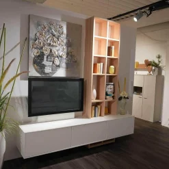 Rietberger Möbelwerke Wohnwände & Tv-Lowboards|Wohnwand Lotus Lack Weiß Kernesche