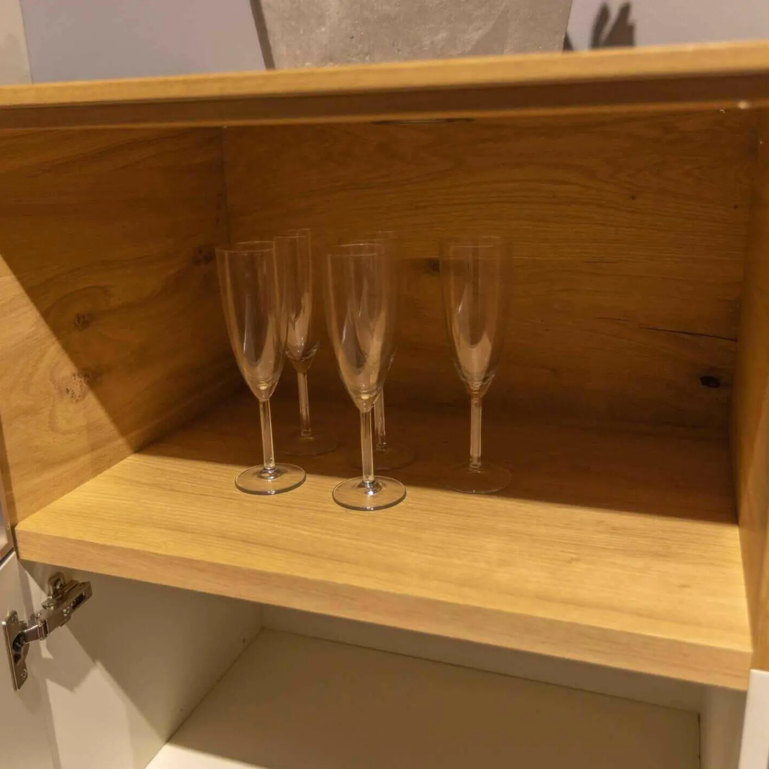 Venjakob Wohnwände & Tv-Lowboards|Wohnwand LS 043016 Albero Sideboard Vitrine Lack Weiß Matt Santanaeiche