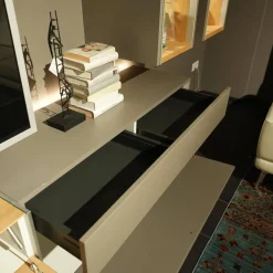 Die Hausmarke Wohnwände & Tv-Lowboards|Wohnwand Media Design Holz Nougat Mattlack Braun