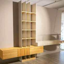 Contur Wohnwände & Tv-Lowboards|Wohnwand Mileto Asteiche Gebürstet Natur Geölt Und MDF Lichtgrau Lackiert