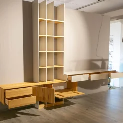 Contur Wohnwände & Tv-Lowboards|Wohnwand Mileto Asteiche Gebürstet Natur Geölt Und MDF Lichtgrau Lackiert