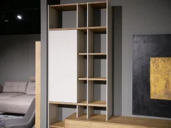 Contur Wohnwände & Tv-Lowboards|Wohnwand Mileto Asteiche Glas Lichtgrau