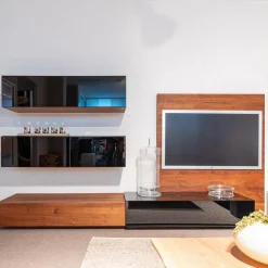 Team 7 Wohnwände & Tv-Lowboards|Wohnwand Mit TV Wand Und Hängeschränken Kirschbaum