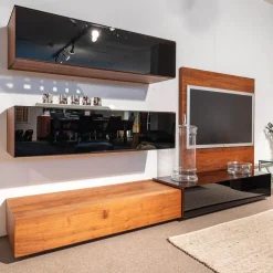 Team 7 Wohnwände & Tv-Lowboards|Wohnwand Mit TV Wand Und Hängeschränken Kirschbaum