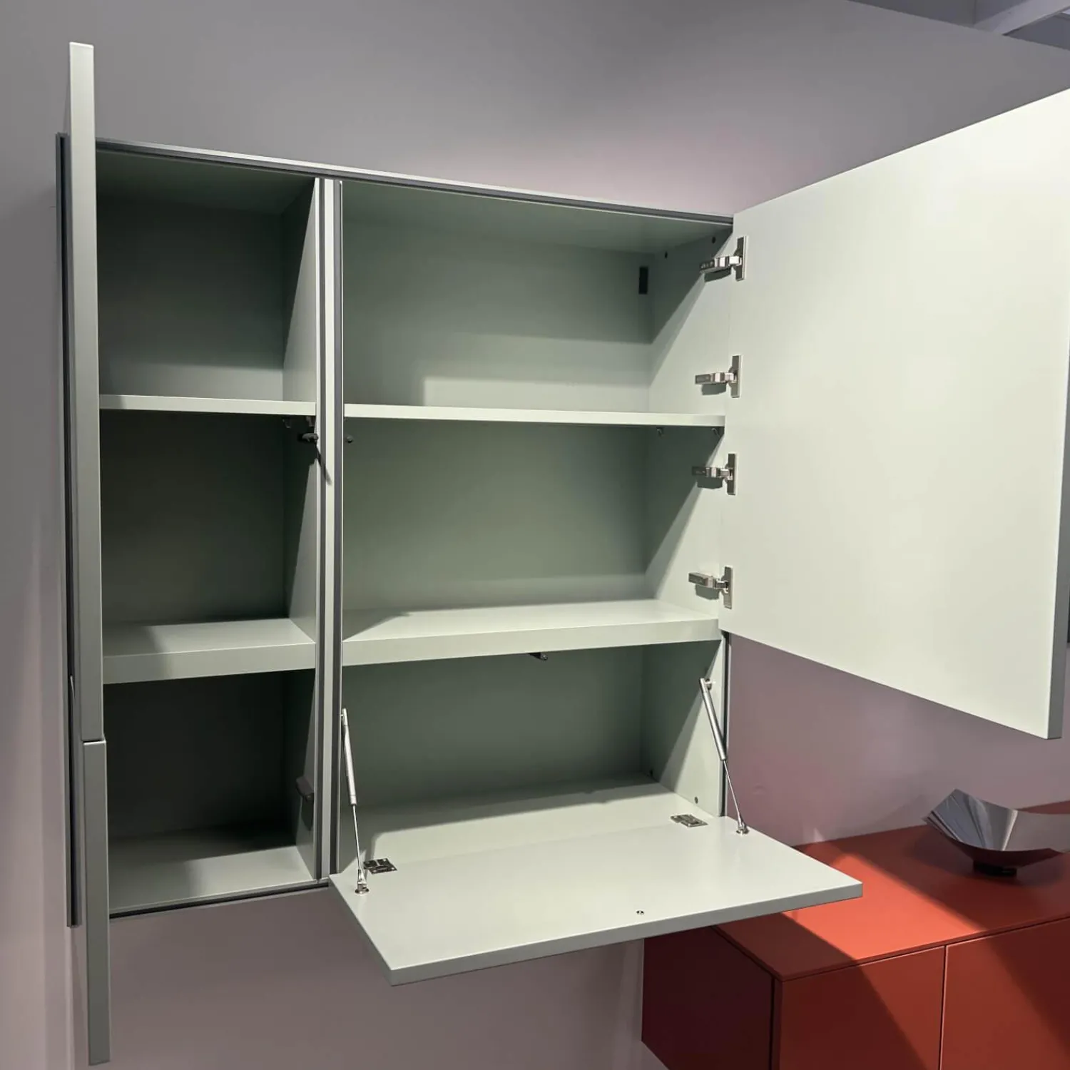 Hülsta Wohnwände & Tv-Lowboards|Wohnwand Neo Lack NCS S3050 Orange Und NCS S3010 Grün