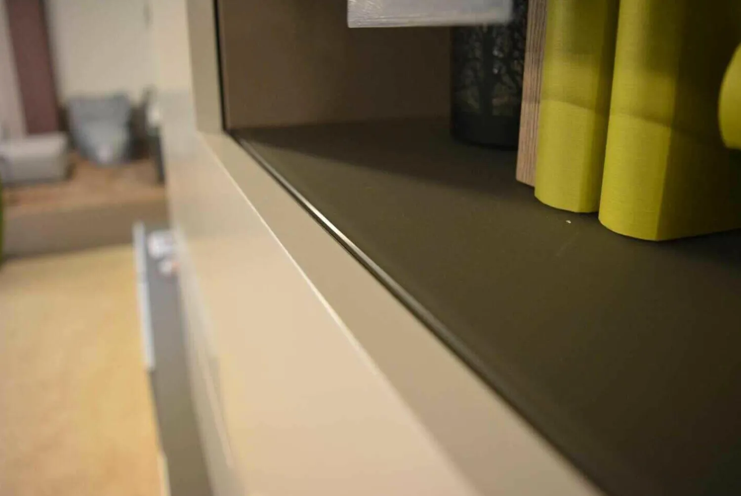 Spectral Smart Furniture Wohnwände & Tv-Lowboards|Wohnwand Niba Weiß Granit Lackiert mit LED-Beleuchtung und TV-Halterung