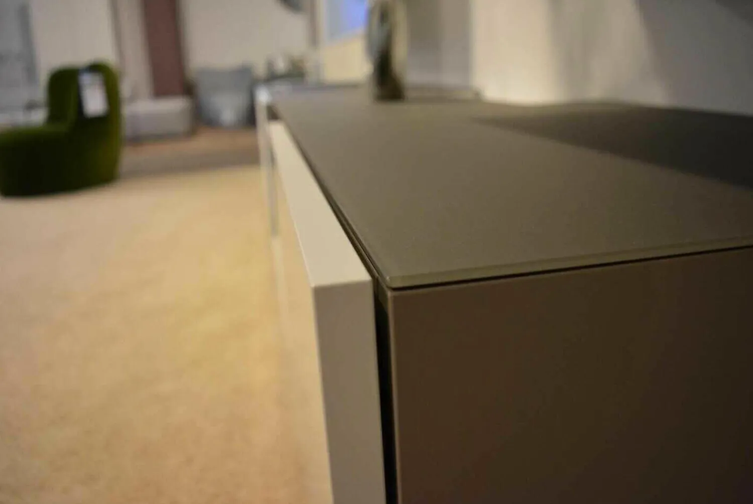 Spectral Smart Furniture Wohnwände & Tv-Lowboards|Wohnwand Niba Weiß Granit Lackiert mit LED-Beleuchtung und TV-Halterung