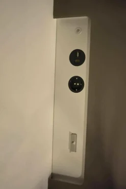 Spectral Smart Furniture Wohnwände & Tv-Lowboards|Wohnwand Niba Weiß Granit Lackiert mit LED-Beleuchtung und TV-Halterung