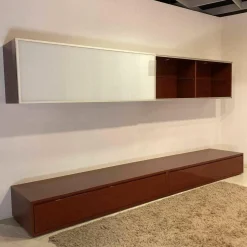 Contur Wohnwände & Tv-Lowboards|Wohnwand Novora Holz Lack RAL 3009 Weiß Oxidrot