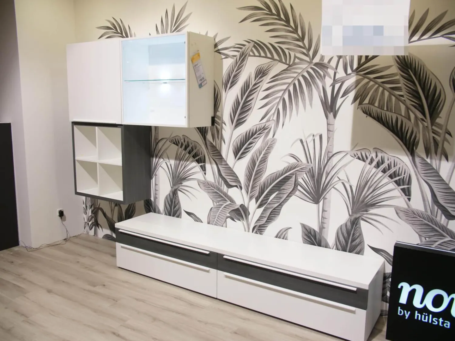 Hülsta Wohnwände & Tv-Lowboards|Wohnwand Now Touch 9801141 Lack Supermatt Reinweiß Akzent Samteiche Grau