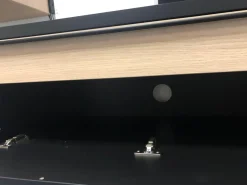 Hülsta Wohnwände & Tv-Lowboards|Wohnwand Now Touch Super Matt Schwarz Akzente Samteiche Natur Metallgriffe Schwarz