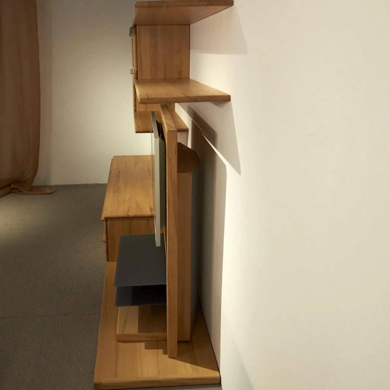 Team 7 Wohnwände & Tv-Lowboards|Wohnwand Opus Kernbuche Mit Drei Schubladen Und Drei Klappen